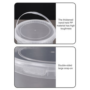 फूड ग्रेड टैम्पर स्पष्ट बॉक्स राउंड पीपी प्लास्टिक के साथ प्लास्टिक के टब प्लास्टिक बैग प्लास्टिक की बाल्टी - Product Image 6