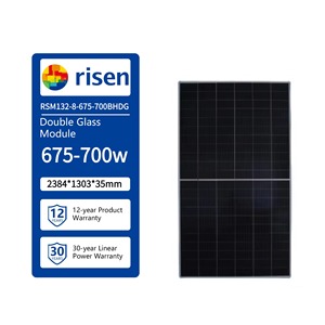 Panneaux solaires Risen Hyper-ion RSM132-8-675-700BHDG Panneaux solaires 700 Watt Panneau solaire accumulateur Panneau photovoltaïque - Product Image 1