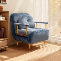 Sofa Bed 2-in-1 Rangka Metal Multifungsi Sofa Santai Lipat Sofa Cloud untuk Ruang Tamu Kamar Tidur Balkon Ruang Sewa