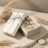 Boîte à parfum en pierre de travertin avec flacon de parfum, thème désert, coffret cadeau parfumé, vente en gros, emballage personnalisé
