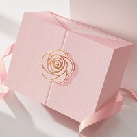 Boîte postale en carton ondulé rose personnalisée écologique Emballage d'expédition avec logo personnalisé pour cadeau Boîte cosmétique au détail