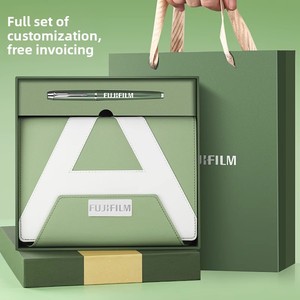 Set de <span class=keywords><strong>Cuaderno</strong></span> de Regalo para el Día <span class=keywords><strong>del</strong></span> Maestro con Impresión de Logotipo, Cubierta de Imitación de Cuero, 100 Hojas - Caja de Regalo para Reuniones de Negocios y Empresas - Product Image 3
