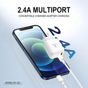 Precios Bajos Cargador EU 2.4A USB-A*2 Carga Inteligente Simultánea Compatible con <span class=keywords><strong>Dos</strong></span> Dispositivos Teléfono Móvil/Tableta/PS3/<span class=keywords><strong>PS4</strong></span> KAXINSI KC-221 - Product Image 5