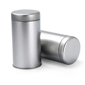 Boîtes en aluminium à cylindre hermétique avec impression personnalisée en gros Boîte en métal pour thé, café, bonbons en grains
