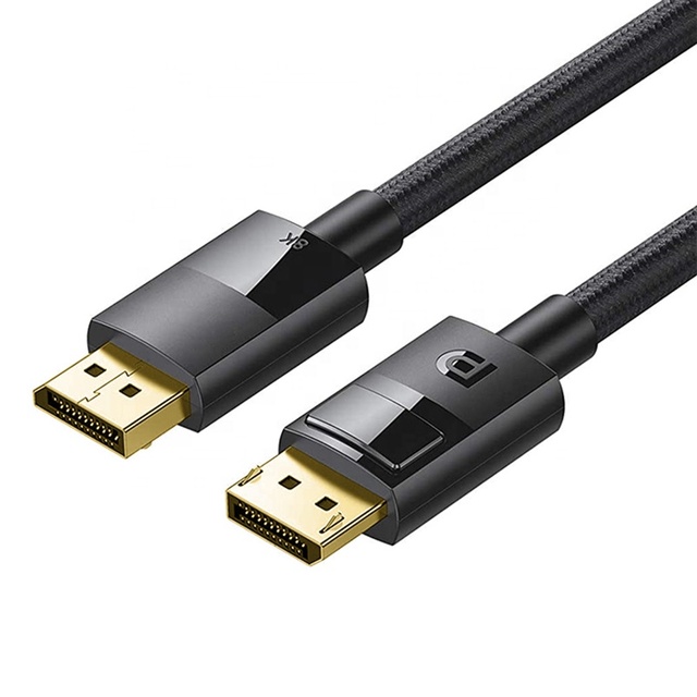 DP 8K 60Hz 1.4V HD Male to Male DP Cable Nylon Braided Gold Plated 32.4Gbps Display Port 1.4V DP Audio Video Cable