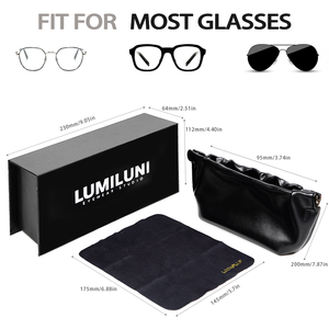 מארז משקפיים מקרטון יוקרתי משקפי שמש תיבת נייר שחור למשקפי מתנה אריזת עור רך למשקפי שמש - Product Image 5