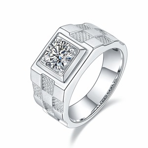 Most Selling Fashion Moissanite Diamond <b>Ring</b> for <b>Men</b> with Finish for Engagement and Special Occasions Available For Sale - Product Image 2