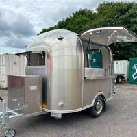 Camion de restauration personnalisé optimisé, remorque alimentaire entièrement en acier inoxydable, petite remorque alimentaire, remorque mobile pour bar à café