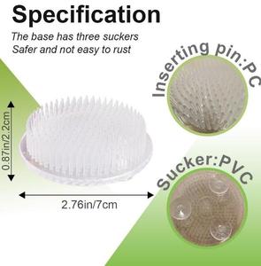 <span class=keywords><strong>Horticole</strong></span> Transparent épée montagne fleur arrangeur trois ventouse Clip Base en <span class=keywords><strong>plastique</strong></span> nouveauté et créative décoration de la maison - Product Image 3