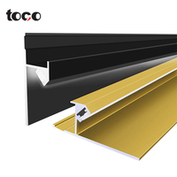 Plinthe en alliage d'aluminium TOCO avec bande LED personnalisable, éclairage multicolore pour salon, décoration de la maison - Installation facile