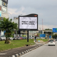 Layar LED Billboard Luar Ruangan RGX P3 Kecerahan Tinggi Tahan Air P3 Digital Signage untuk Gedung Komersial