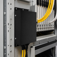 Boîtier pour projet électronique avec supports de montage PCB - Mini boîtier de commande noir avec revêtement poudré et ouvertures pour câbles