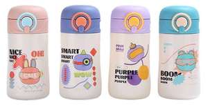 Cartoon Stainless Steel Vacuum Tumbler For Children With <b>Straw</b> Thermal Insulation Travel <b>Cup</b> - Product Image 4