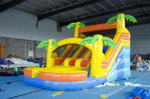 Trampolín Inflable Portátil y Plegable, <span class=keywords><strong>Castillo</strong></span> <span class=keywords><strong>Hinchable</strong></span> Residencial y Comercial <span class=keywords><strong>para</strong></span> Fiestas Familiares en el Patio Trasero - Product Image 4