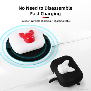 Étui airpods <span class=keywords><strong>Pro</strong></span> en Silicone Pvc, Design de Logo personnalisé en forme de bouledogue pour Apple <span class=keywords><strong>Airpod</strong></span> <span class=keywords><strong>Pro</strong></span> - Product Image 6