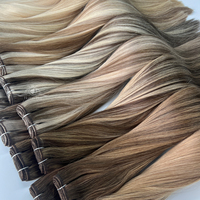 Mèches de cheveux humains à coudre, double tirage, Remy, balayage, alignées sur la cuticule, vierges, pour professionnels