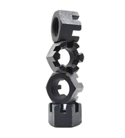Écrou à denture hexagonale en acier au carbone, fourni directement par l'usine, plusieurs finitions, plusieurs tailles M6-M42, fixation pour machines