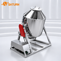 Mélangeur à tambour automatique multifonctionnel en acier inoxydable de qualité alimentaire SATURN avec capacité de chauffage 20-200L et moteur 220V