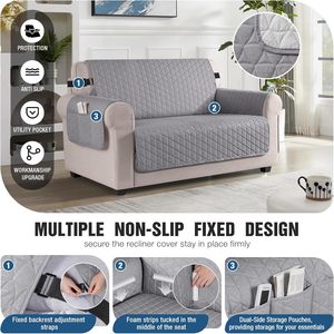 कुत्ते सोफे रक्षक प्रतिवर्ती एंटी सिल्प सोफे 3 कुशन सोफे के लिए कवर - Product Image 5