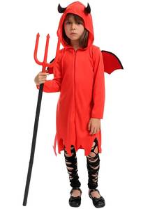 Nuevos Disfraces de Cosplay Rojos para Niños, Mono con Capucha para Niños, Vestido para Fiesta, Actuación, Halloween, Disfraz de Diablo para Niñas y Niños - Product Image 6