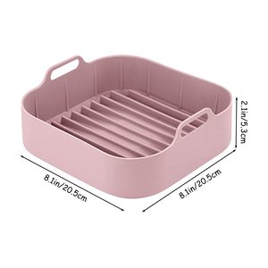 8.1 Inch Square Reusable <b>Air</b> <b>Fryer</b> <b>Silicone</b> Pot <b>Basket</b> Food Safe Reusable Liners With <b>air</b> Circulation <b>for</b> <b>Air</b> <b>Fryer</b> - Product Image 3