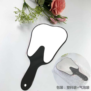 Dental Shape <b>Mirror</b> 24.6cm X 13.5cm <b>Plastic</b> Handle Tooth Shaped Hand <b>Mirror</b> For Oral Care Use - Product Image 3