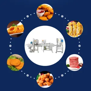 Tca Automatische Aardappel Hash Bruine Commerciële Hamburger Patty Making Machine Kipnuggets Productielijn