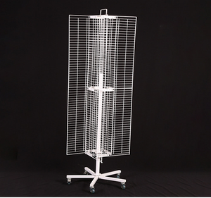 Accesorios de teléfono de malla de cuatro lados para supermercado, soporte giratorio para exhibición de joyería, ganchos tipo calcetines de alambre blanco - Product Image 2