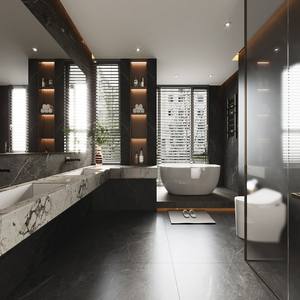 Espejo de Maquillaje Moderno de Vidrio Wenge para <span class=keywords><strong>Baño</strong></span> con Escritorio y Silla, Combinación de Lavabo y <span class=keywords><strong>Mueble</strong></span> para Apartamento - Product Image 4
