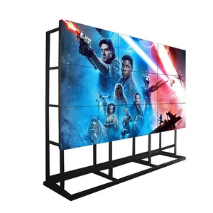 55 inç stüdyo Videowall 4K LCD çoklu Panel ekleme ekranı kapalı alan reklam ekranı LED Video duvar dijital tabela