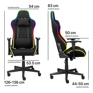Fauteuil <span class=keywords><strong>de</strong></span> Gaming <span class=keywords><strong>Haut</strong></span> <span class=keywords><strong>de</strong></span> <span class=keywords><strong>Gamme</strong></span> en Gros, Chaise <span class=keywords><strong>de</strong></span> Course Réglable, Pivotante, Pliable, en Cuir Souple – Siège <span class=keywords><strong>Gamer</strong></span> <span class=keywords><strong>de</strong></span> Luxe avec LED - Product Image 6