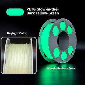Filamento PETG para Impresora 3D, Color Amarillo-Verde que Brilla en la Oscuridad, 1.75mm - Product Image 1