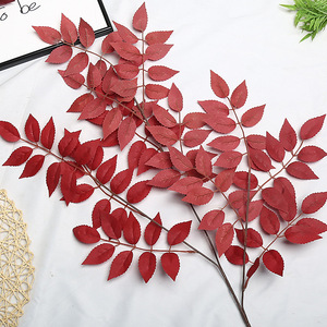 Hojas de Banyan Lingxiao No. 2, Decoración para Bodas, Flores Artificiales Baratas al por Mayor, Ling Xiao Shu Ye 2 - Product Image 4