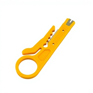 Small Yellow <b>Wire</b> Stripper <b>Tool</b> Plastic Handle Metric Size For Network Cable Stripping And <b>Crimping</b> - Product Image 1