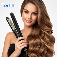 Plancha de Pelo Eléctrica Torlin con Placas Corrugadas 3D, Temperatura Ajustable de 130-210°C, para Uso en Salón y Hotel, Volumen Personalizado, Material PC+ABS