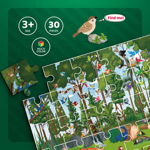 Jeu de puzzle éducatif Find The Character Birds pour enfants, jouet d'apprentissage de 30 pièces - Product Image 5