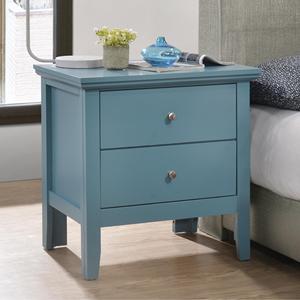 Teal Elegance Nightstand With <b>Drawers</b> <b>For</b> Bedroom <b>Storage</b> - Product Image 1