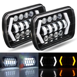 Feux LED tout-terrain 5x7, phare LED avec feux de jour DRL, clignotants, phare rectangulaire 7 pouces, lampe LED pour camion, lentille de projecteur LED 12V - Product Image 2