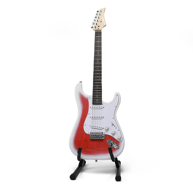 E-FORCE ST Tiger Veneer Red Electric Guitar Model