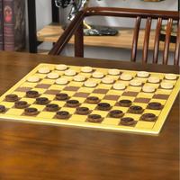 Jeu de dames en bois 40x40cm MDF 30mm, pions en bois de lotus, plateau 100 cases, pour intérieur, écologique, pour tournois professionnels, écoles, clubs et jeux de société
