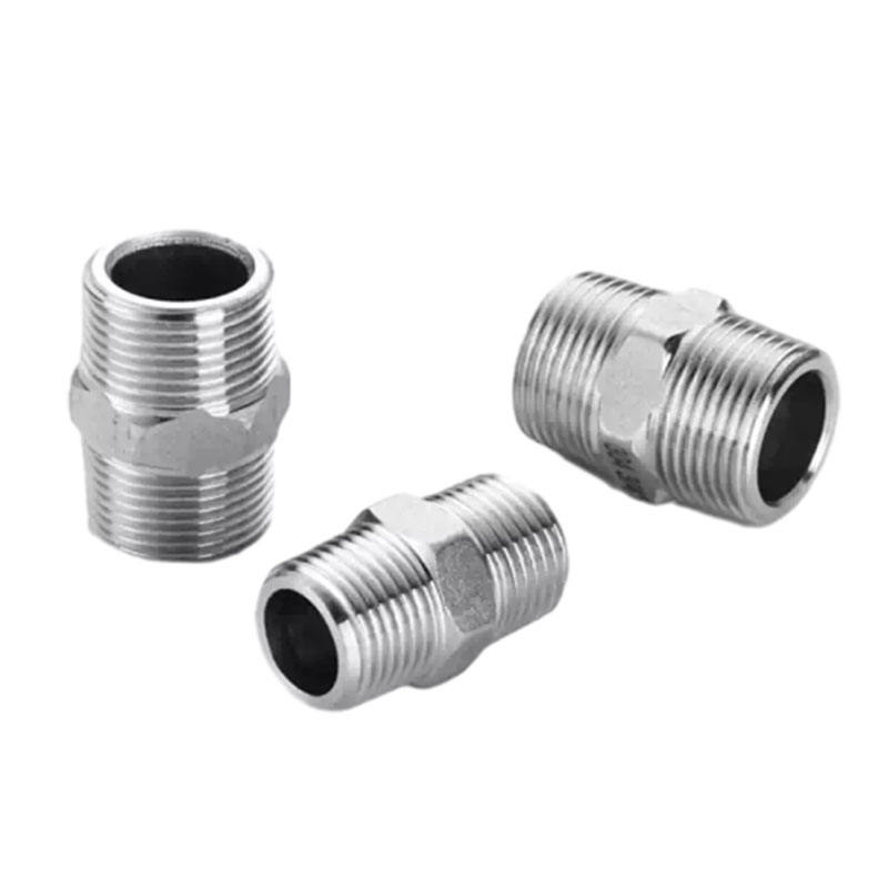 316L Precision Cast Hex Nipple Male Thread Fitting for Water Treatment ...