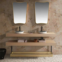 Miroir asymétrique de luxe moderne, console de table, décoration murale de couloir doré, miroirs décoratifs art déco pour la maison, pour le salon