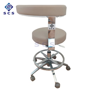 Sillón Ergonómico de Alta Calidad para Asistente Dental y Odontólogo, con Elevación Manual y Tapicería de Cuero, Ideal para Clínicas y Tratamientos - Product Image 5