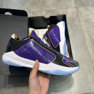 Baskets basses professionnelles pour hommes, couleur violet-or, avec coussinets, <span class=keywords><strong>chaussures</strong></span> de sport et d'entraînement, semelle extérieure en caoutchouc antidérapante, <span class=keywords><strong>chaussures</strong></span> de <span class=keywords><strong>basket</strong></span>-ball - Product Image 1