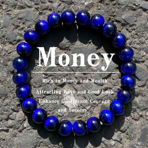 Großhandel Perlenbesetztes Künstliches Kristallarmband zur Anziehung von Liebe und Glück Tigerauge Naturstein-Armbänder als Geschenk - Product Image 3