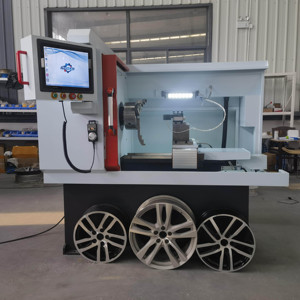 Tự động cắt kim cương Máy đánh bóng Siemens <span class=keywords><strong>CNC</strong></span> kiểm soát velg acut hàn kim cương cắt bánh xe phẳng giường máy tiện ngang - Product Image 6