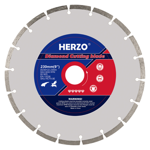 Herzo 230mm/9inch Chất lượng cao Kim Cương lưỡi cưa phân khúc OEM hỗ trợ cho gỗ Đá cắt Báo Chí nóng máy mài góc thân thiện - Product Image 1