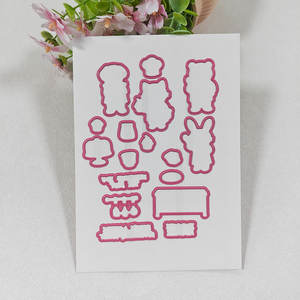 Precision Steel Scrap booking Stanz ungen Rosa Farben Metalls chneid werkzeuge für die Karten herstellung Papier Bastel werkzeuge - Product Image 2