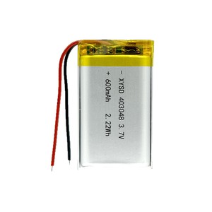 แบตเตอรี่ลิเธียมโพลิเมอร์ XYSD รุ่น 403048 ความจุ 600mAh 3.7V พร้อมระบบป้องกันการชาร์จเกิน สำหรับอุปกรณ์ส่องสว่าง ถังขยะอัจฉริยะ และอุปกรณ์ดูแลสุขภาพ - Product Image 2