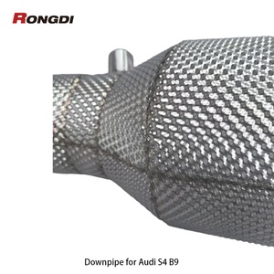 ท่อไอเสียแบบมีแคทพร้อมแผ่นกันความร้อนสำหรับ Audi S4 B9 3.0T ผลิตจากสแตนเลส 304 เพิ่มประสิทธิภาพการระบายไอเสีย - Product Image 5
